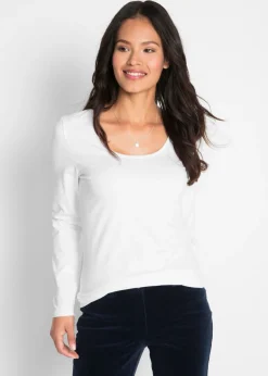 New Camiseta ajustada de manga larga Mujer Básicos|Camisetas