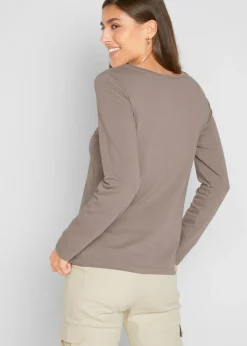 Camiseta ajustada de manga larga (2 unidades) Mujer Básicos|Camisetas