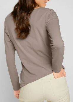 Camiseta ajustada de manga larga (2 unidades) Mujer Básicos|Camisetas