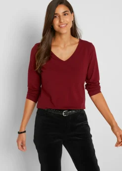 Sale Camiseta ajustada de manga larga (2 unidades) Mujer Básicos|Camisetas