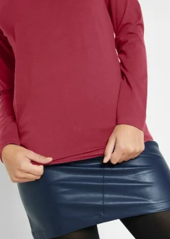 Clearance Camiseta ajustada de manga larga Mujer Básicos|Camisetas