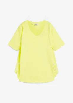 Hot Camiseta ancha de algodón orgánico Mujer Camisetas|Novedades
