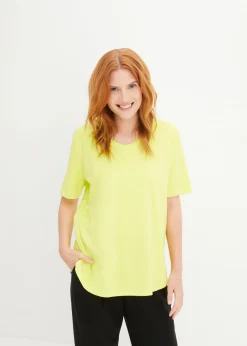Hot Camiseta ancha de algodón orgánico Mujer Camisetas|Novedades