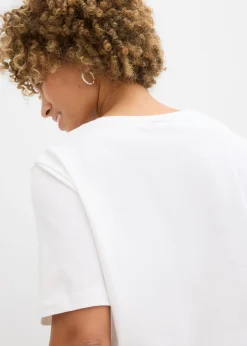 Camiseta ancha de algodón orgánico Mujer Camisetas|Novedades