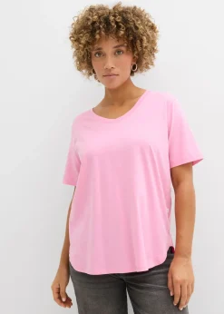 New Camiseta ancha de algodón orgánico Mujer Camisetas|Novedades