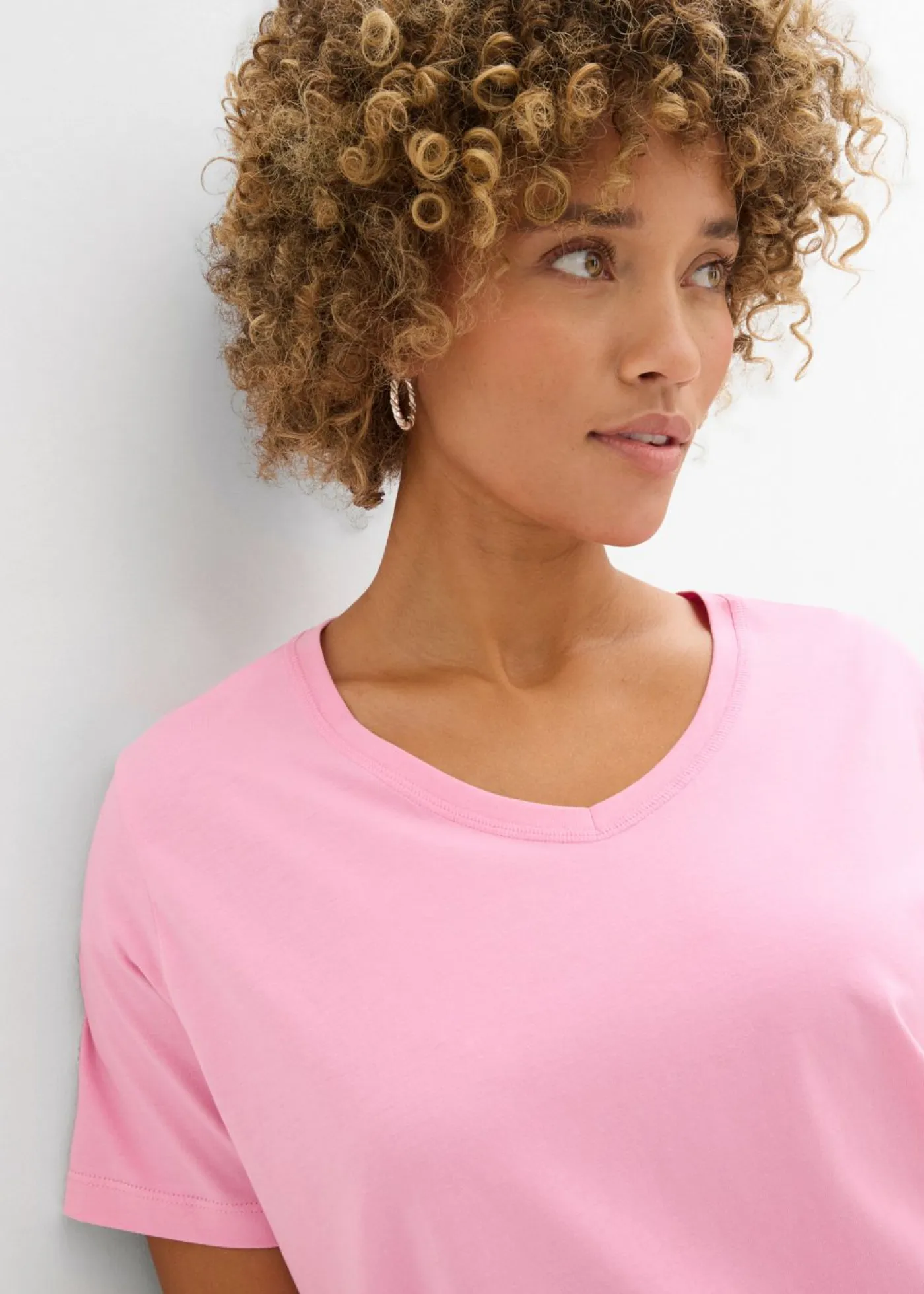 New Camiseta ancha de algodón orgánico Mujer Camisetas|Novedades