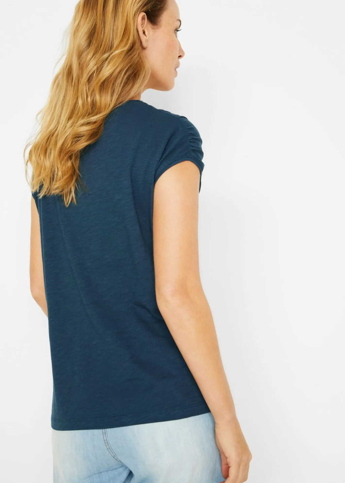 Online Camiseta boxy de manga corta Mujer Camisetas|Novedades