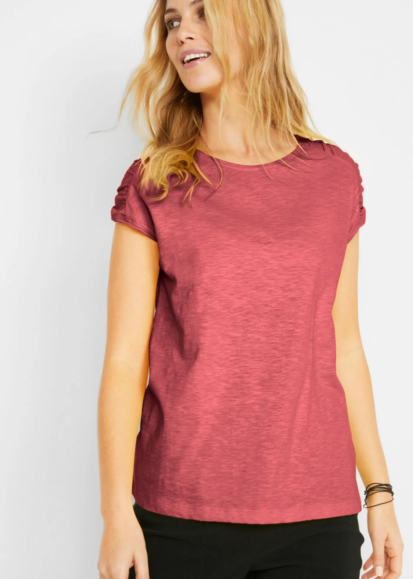 New Camiseta boxy de manga corta Mujer Camisetas|Novedades