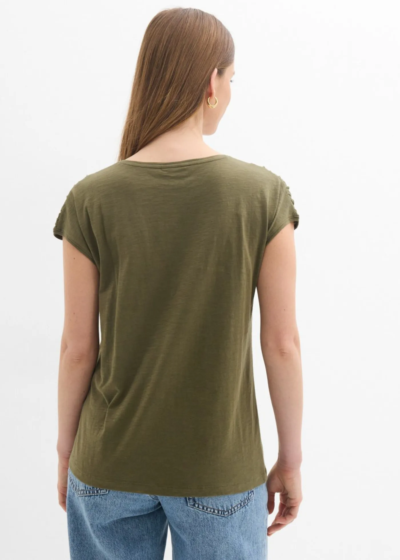 Online Camiseta boxy de manga corta Mujer Camisetas|Novedades