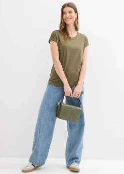 Online Camiseta boxy de manga corta Mujer Camisetas|Novedades