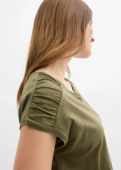 Online Camiseta boxy de manga corta Mujer Camisetas|Novedades
