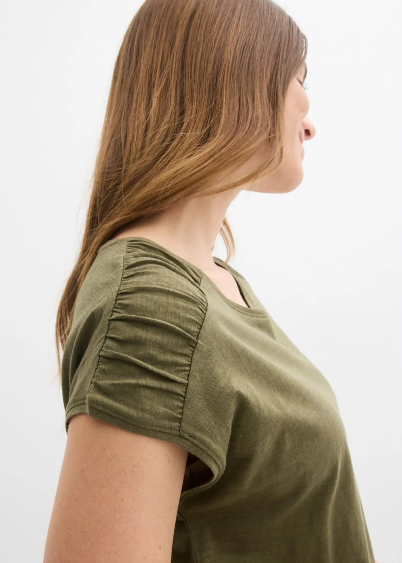 Online Camiseta boxy de manga corta Mujer Camisetas|Novedades