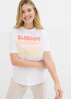 Online Camiseta boxy oversize de algodón orgánico Mujer Camisetas