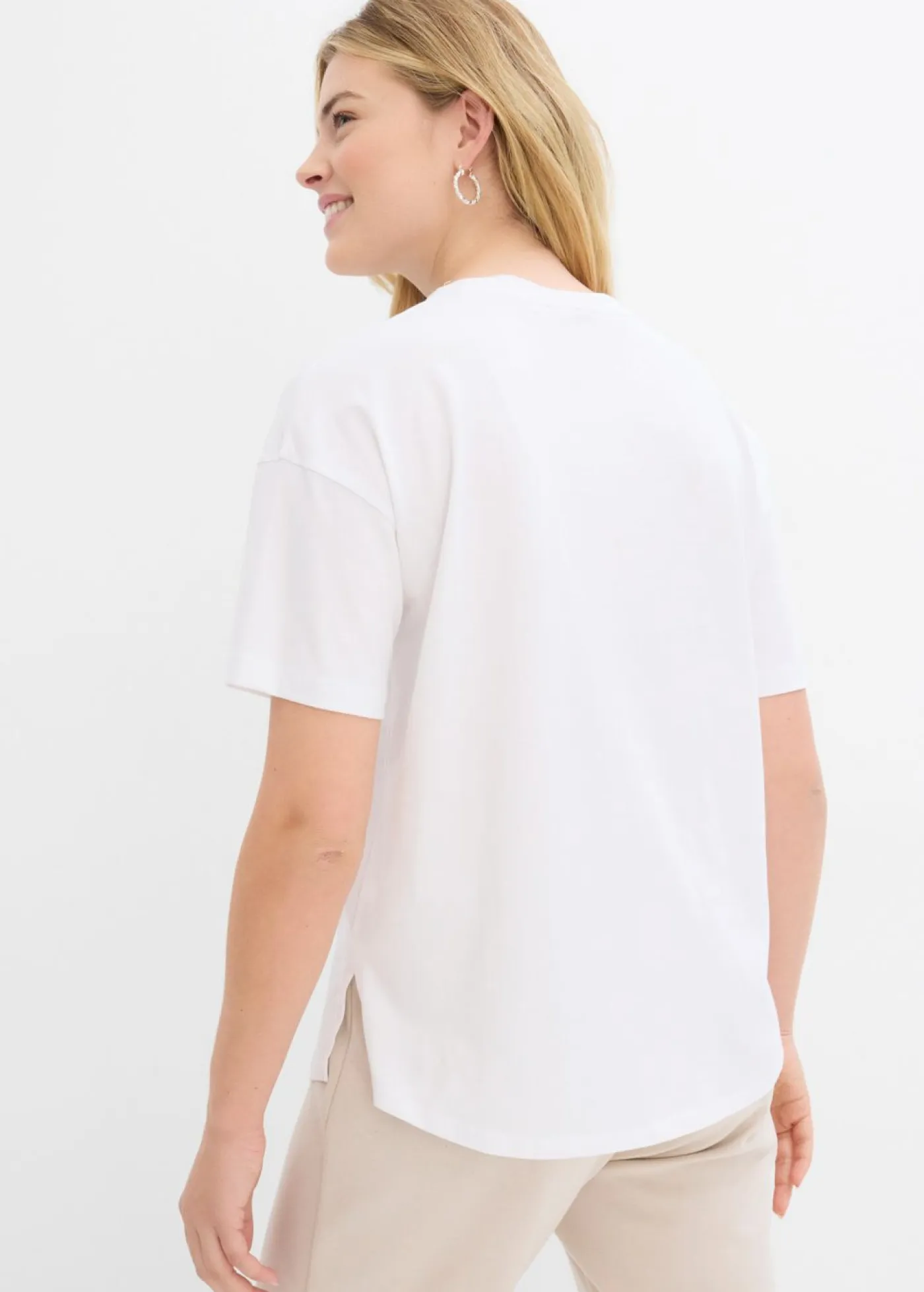 Online Camiseta boxy oversize de algodón orgánico Mujer Camisetas