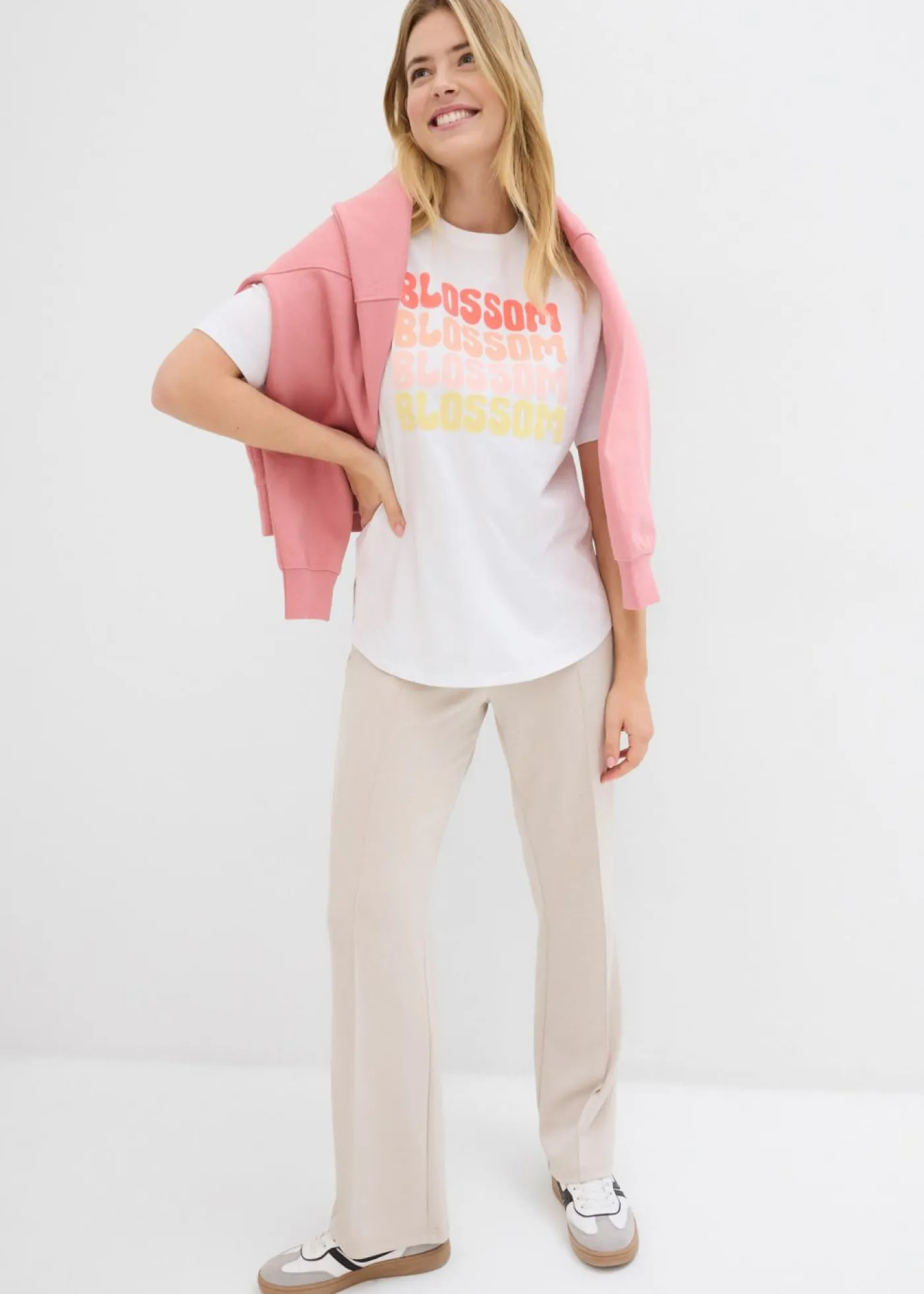 Online Camiseta boxy oversize de algodón orgánico Mujer Camisetas