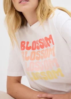 Online Camiseta boxy oversize de algodón orgánico Mujer Camisetas