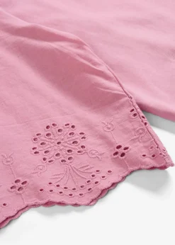 Camiseta con bordado calado Mujer Camisetas|Novedades