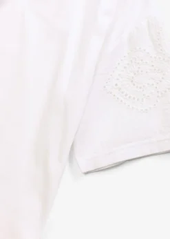 Online Camiseta con bordado calado Mujer Camisetas