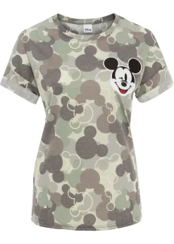 Outlet Camiseta con bordado de Mickey Mouse Mujer Camisetas