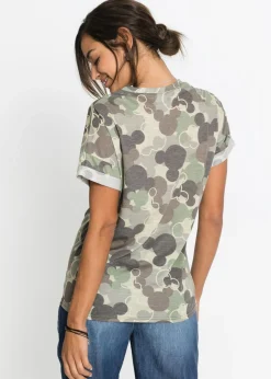 Outlet Camiseta con bordado de Mickey Mouse Mujer Camisetas