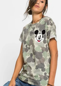 Outlet Camiseta con bordado de Mickey Mouse Mujer Camisetas