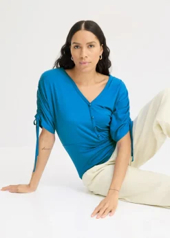 Clearance Camiseta con botones Mujer Camisetas