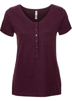 Online Camiseta con botones Mujer Camisetas|Novedades