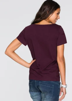Online Camiseta con botones Mujer Camisetas|Novedades