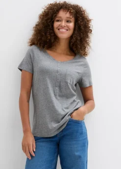 Hot Camiseta con botones Mujer Camisetas|Novedades
