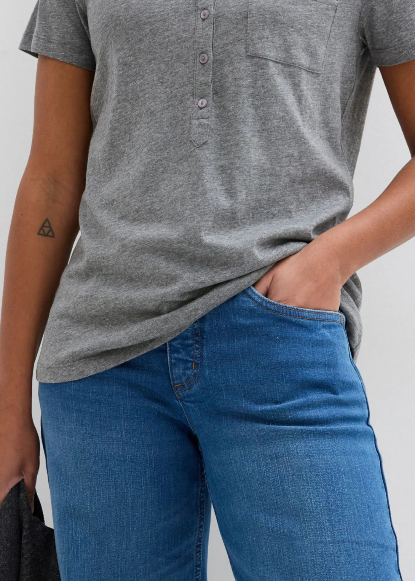 Hot Camiseta con botones Mujer Camisetas|Novedades