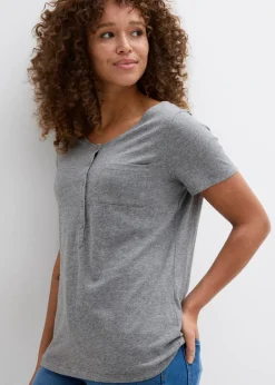 Hot Camiseta con botones Mujer Camisetas|Novedades