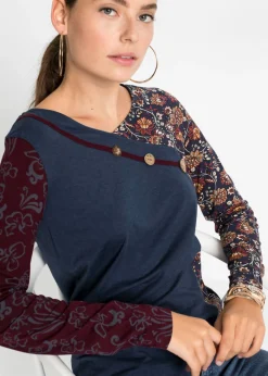 Camiseta con botones de viscosa sostenible Mujer Camisetas