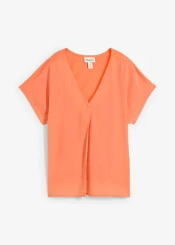 Hot Camiseta con contenido de seda e inserto de tejido Mujer Premium|Camisetas