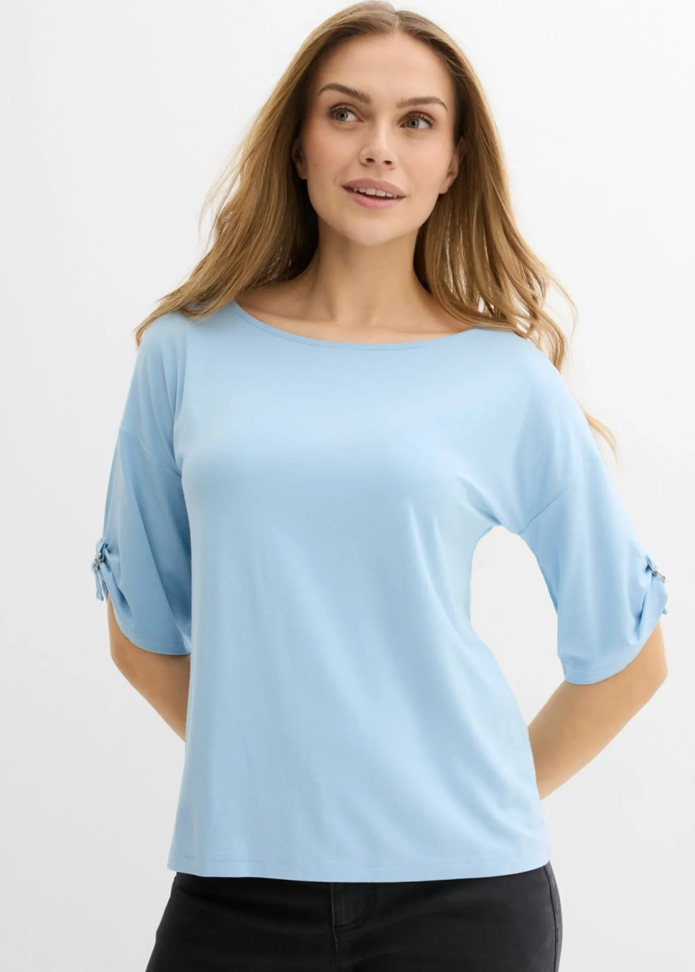 Outlet Camiseta con cuello barco Mujer Camisetas