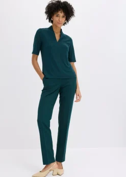 Camiseta con cuello chimenea Mujer Camisetas|Novedades