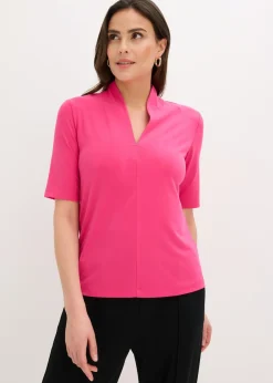 Online Camiseta con cuello chimenea Mujer Camisetas|Novedades