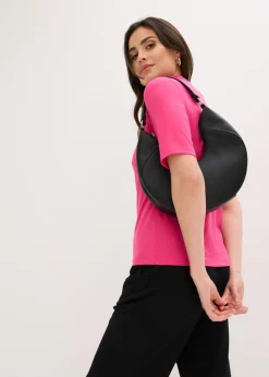 Online Camiseta con cuello chimenea Mujer Camisetas|Novedades