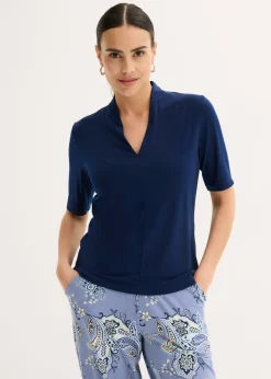 Camiseta con cuello chimenea Mujer Camisetas|Novedades