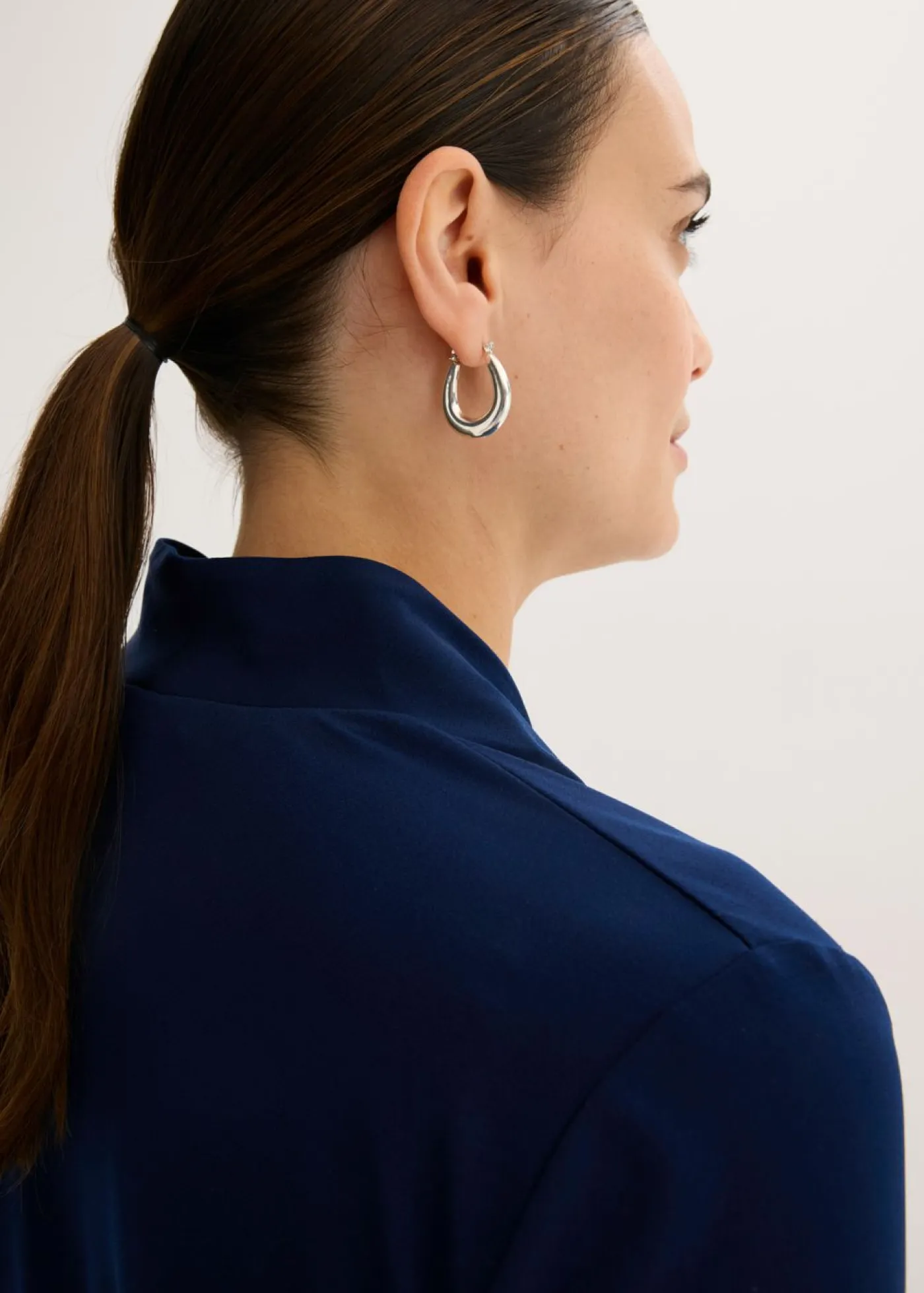 Camiseta con cuello chimenea Mujer Camisetas|Novedades