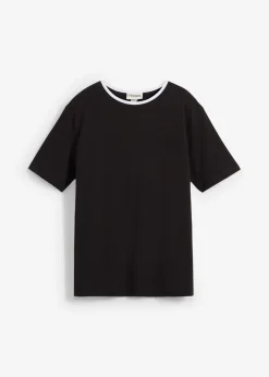 Outlet Camiseta con detalle de contraste Mujer Esenciales|Camisetas