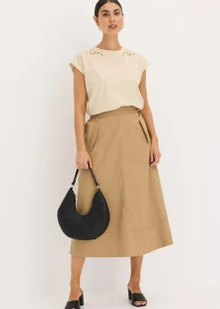 Sale Camiseta con detalle de ganchillo Mujer Camisetas