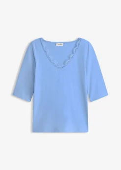Online Camiseta con encaje Mujer Camisetas|Novedades
