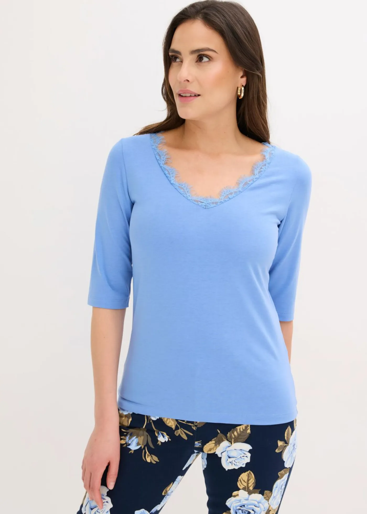 Online Camiseta con encaje Mujer Camisetas|Novedades