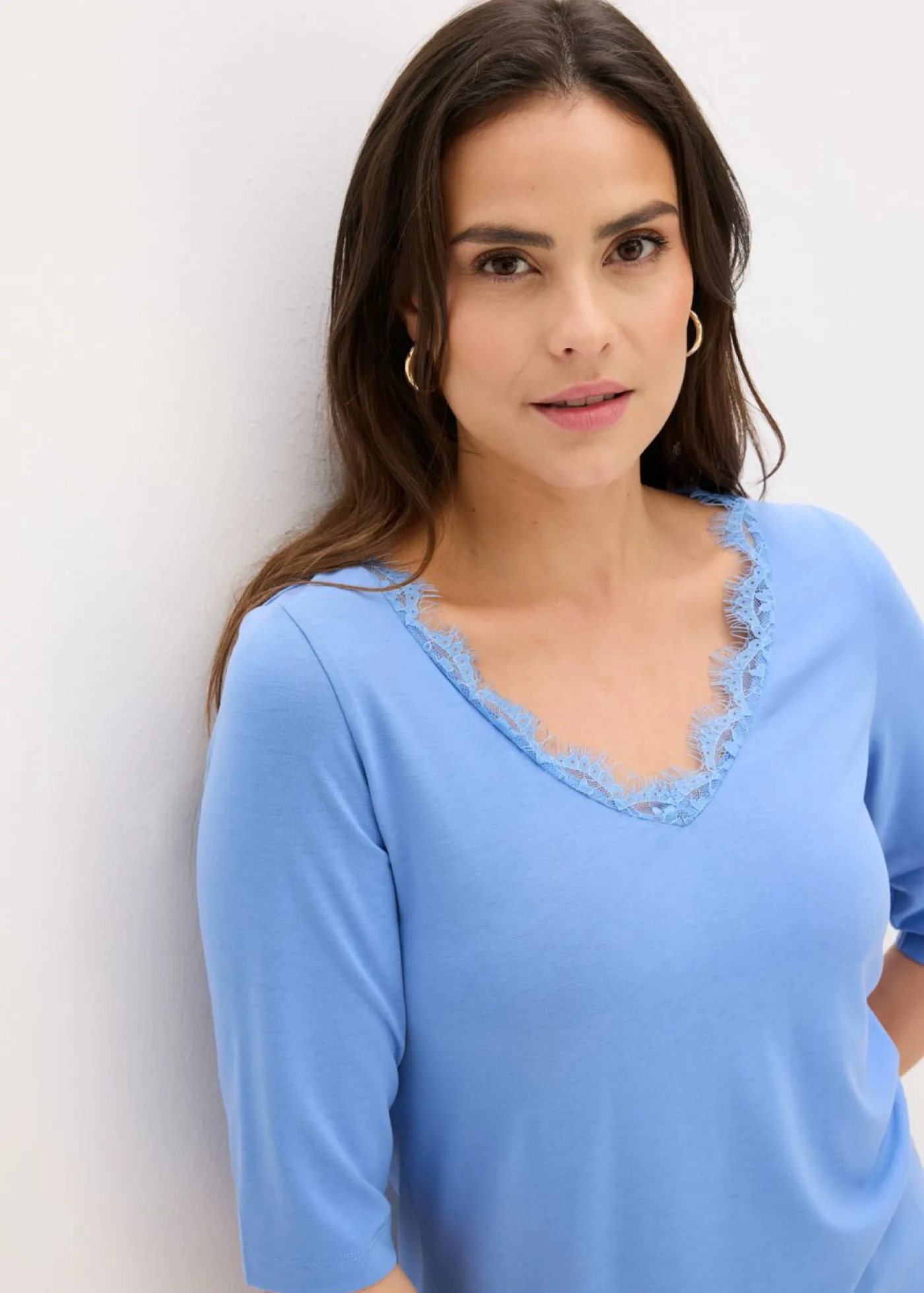 Online Camiseta con encaje Mujer Camisetas|Novedades