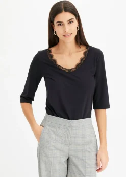 Sale Camiseta con encaje Mujer Camisetas|Novedades