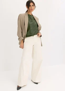 Clearance Camiseta con encaje calado Mujer Camisetas|Novedades