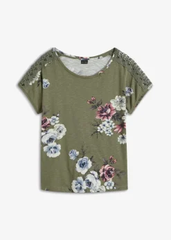 Sale Camiseta con encaje estampada Mujer Camisetas