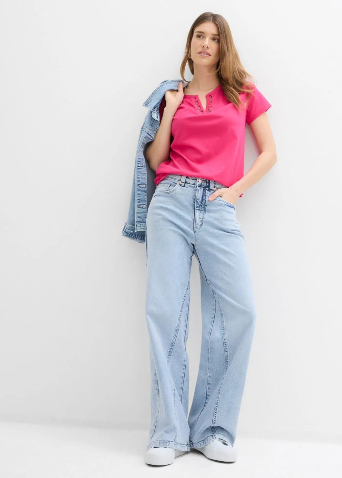 Best Camiseta con escote decorativo Mujer Camisetas|Novedades