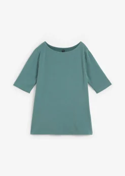 Best Camiseta con escote en U y media manga Mujer Básicos|Camisetas