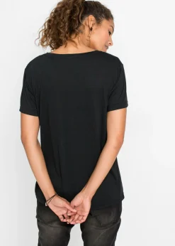 Clearance Camiseta con escote en V Mujer Básicos|Camisetas